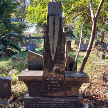 VOSLOO Alexander Lionel 1960-1982