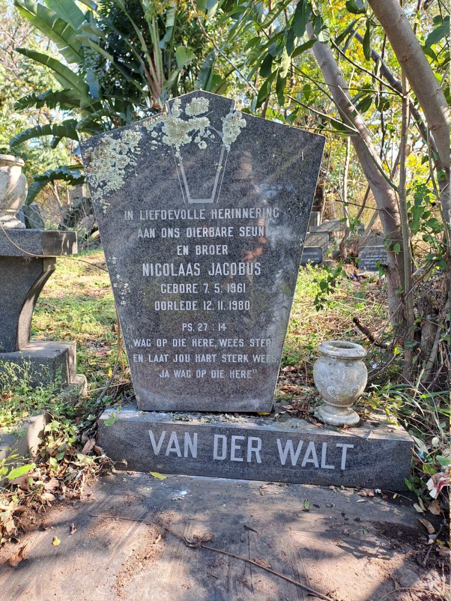 WALT Nicolaas Jacobus, van der 1961-1980