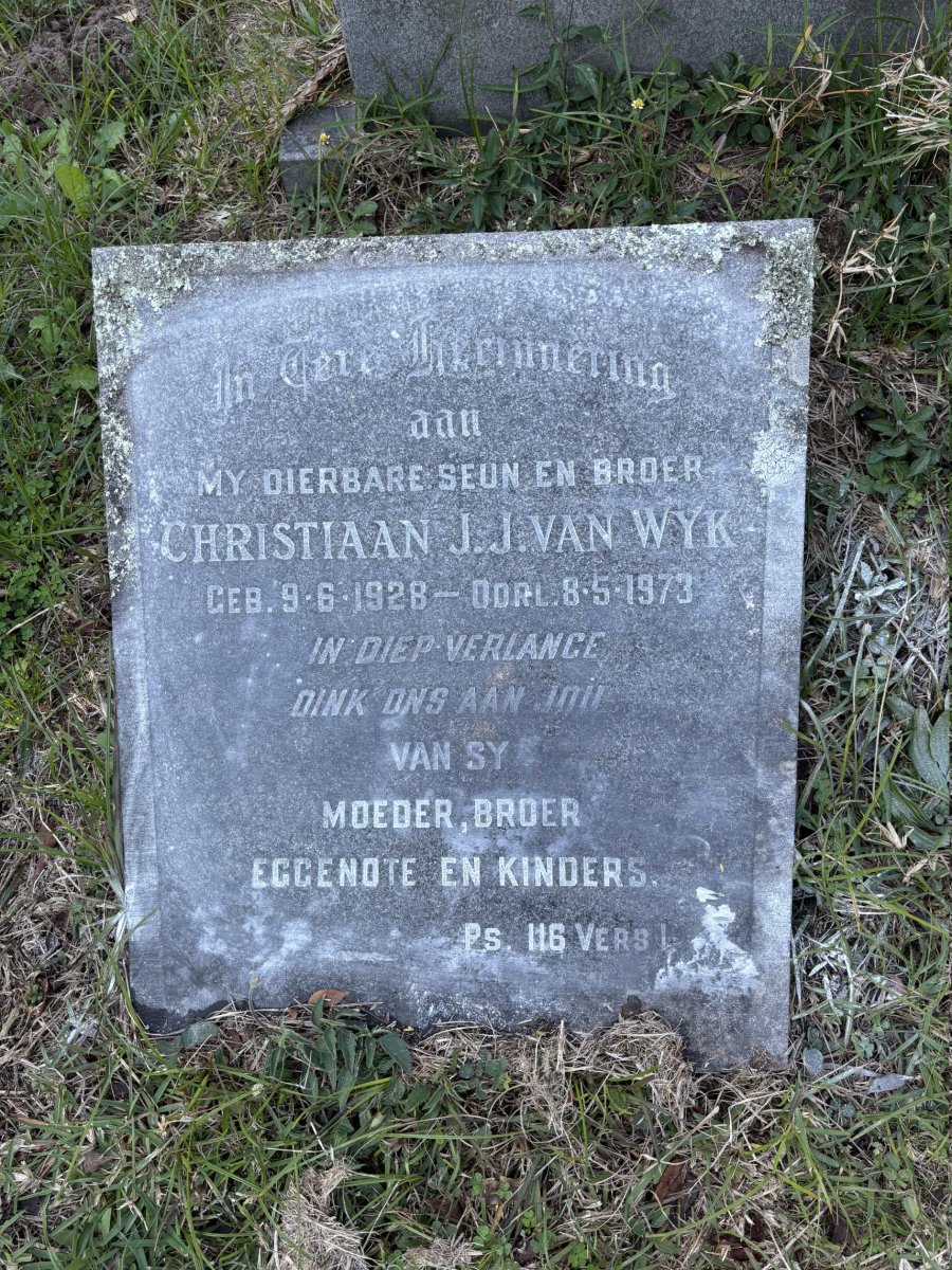 WYK Christiaan J.J., van 1928-1973