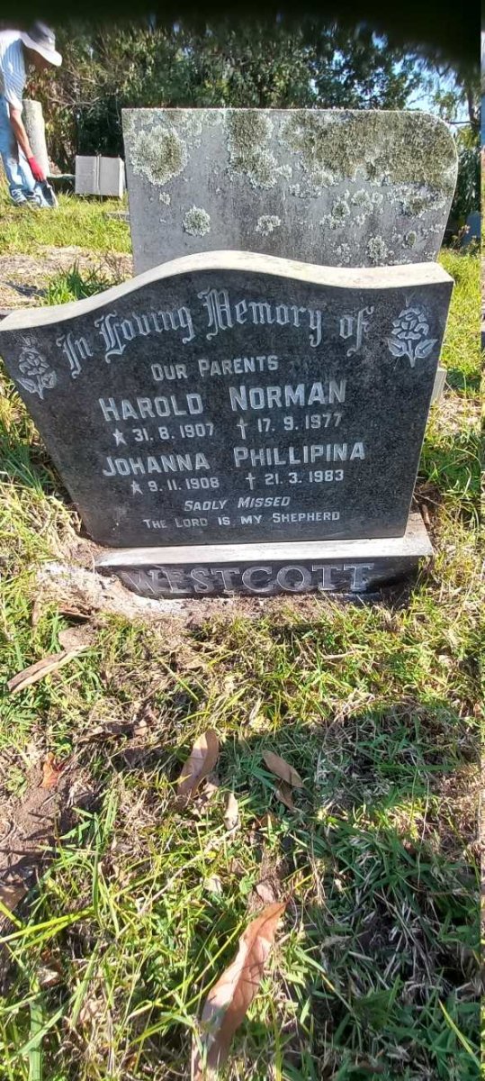 WESTCOTT Harold Norman 1907-1977 & Johanna Phillipina 1908-1983