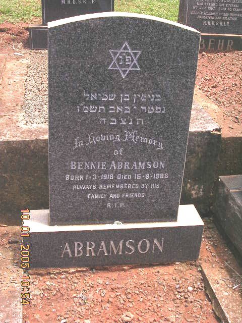ABRAMSON Bennie 1916-1986
