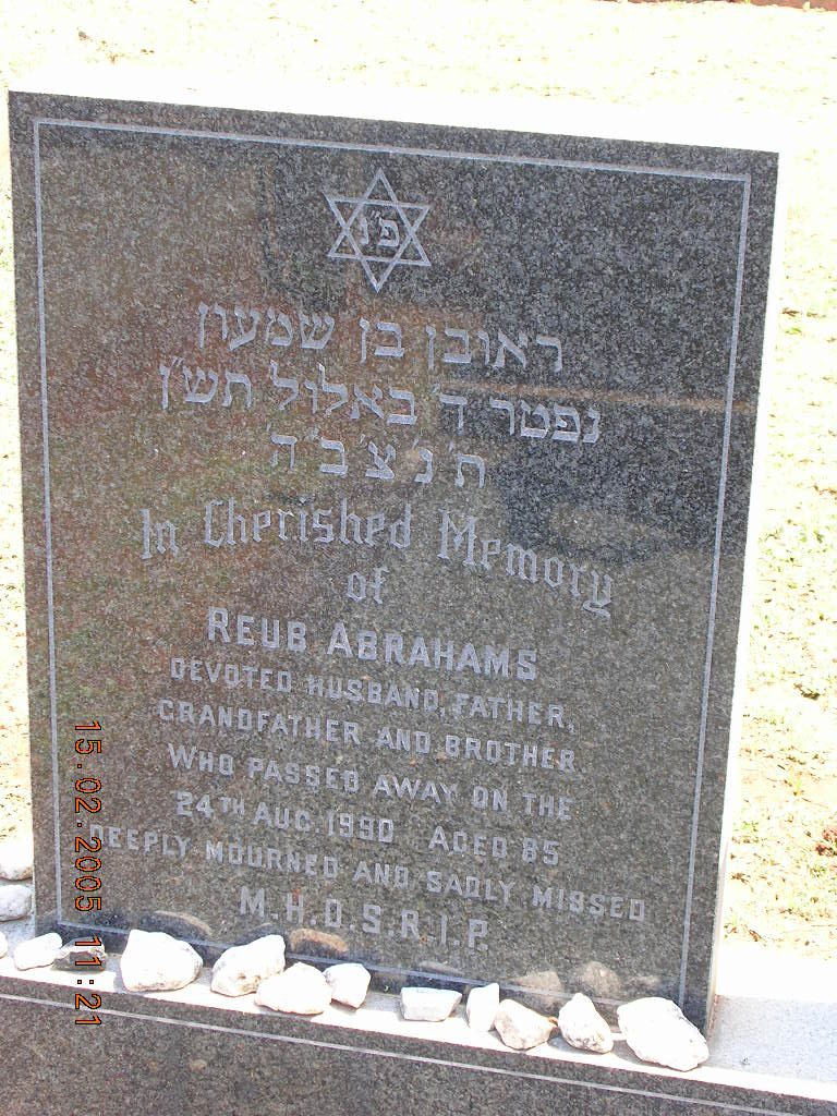 ABRAHAMS Reub -1990
