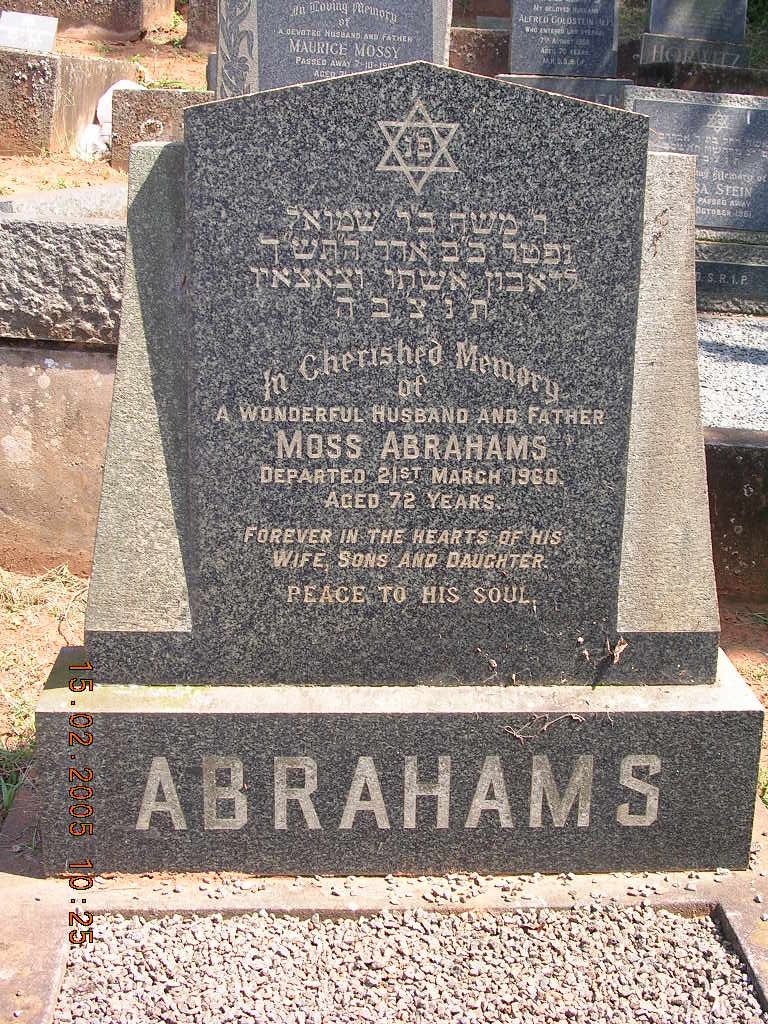 ABRAHAMS Moss -1960