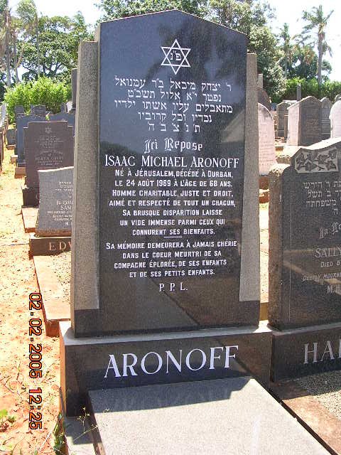 ARONOFF Isaac Michael -1969