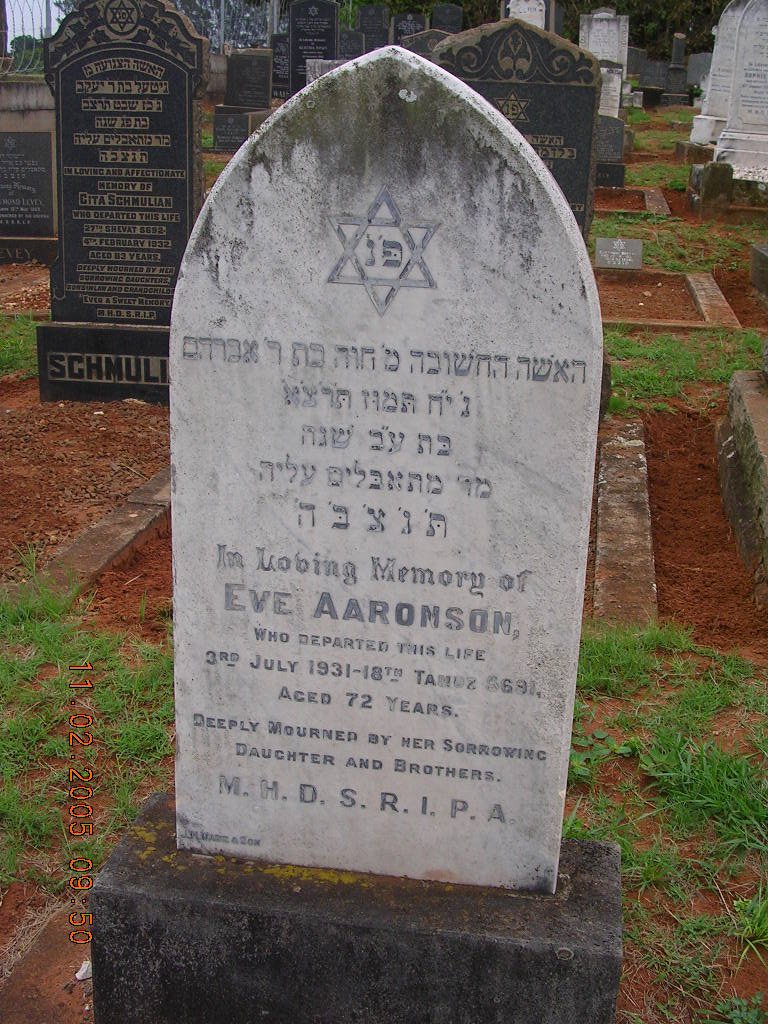 AARONSON Eve -1931