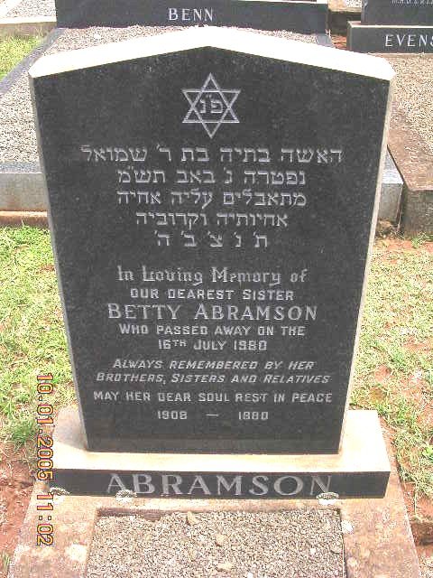 ABRAMSON Betty -1980