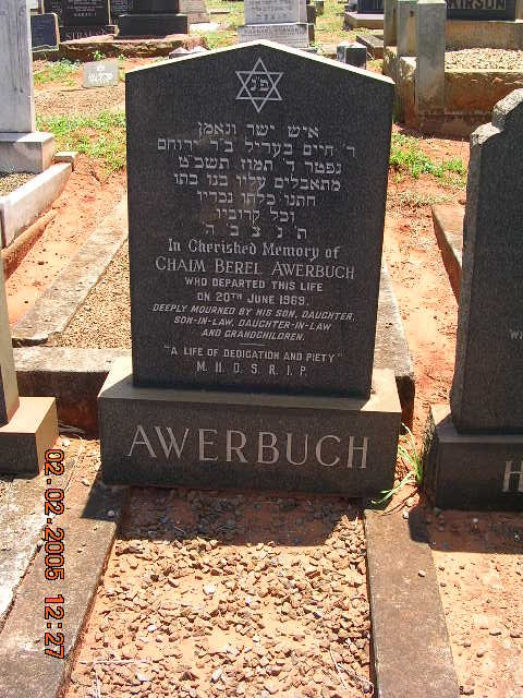 AWERBUCH Chaim Berel -1969