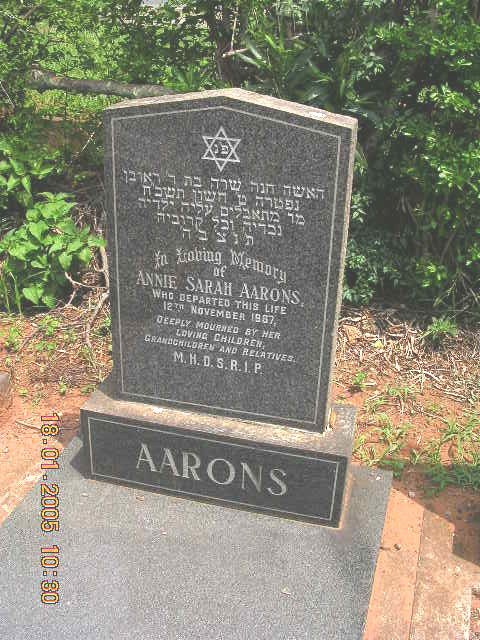 AARONS Annie Sarah -1987
