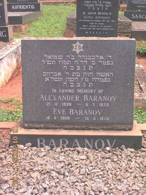 BARANOV Alexander 1899-1970 &amp; Eve 1906-1970