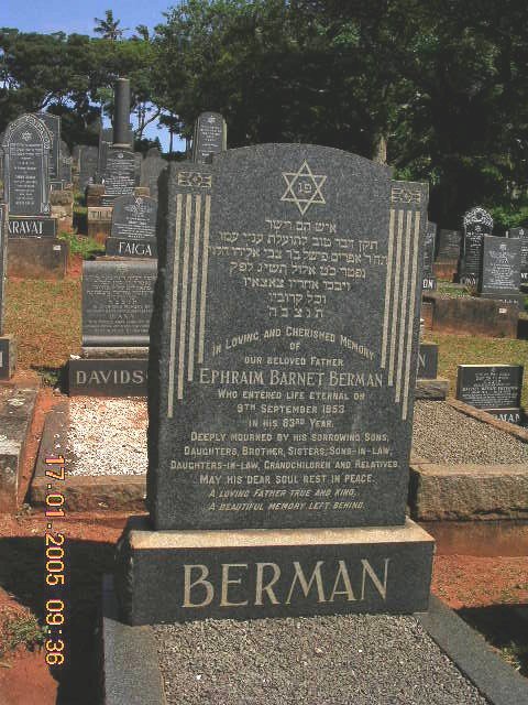 BERMAN Ephraim Barnet -1953