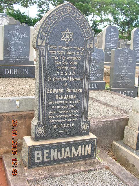 BENJAMIN Edward Richard -1943