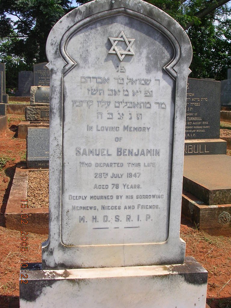 BENJAMIN Samuel -1947