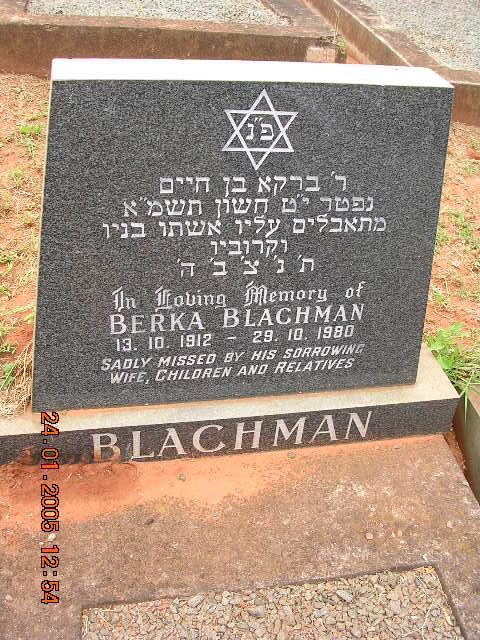 BLACHMAN Berka 1912-1980