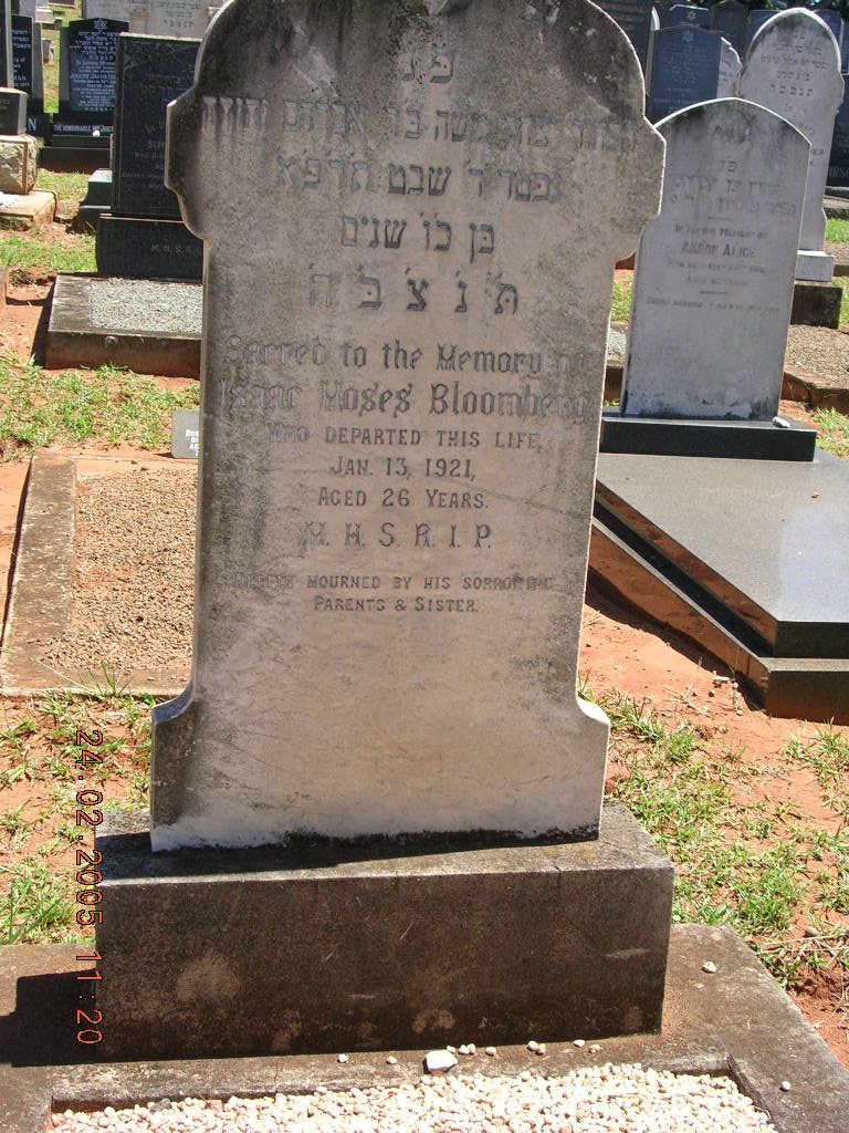 BLOOMBERG Isaac Moses -1921