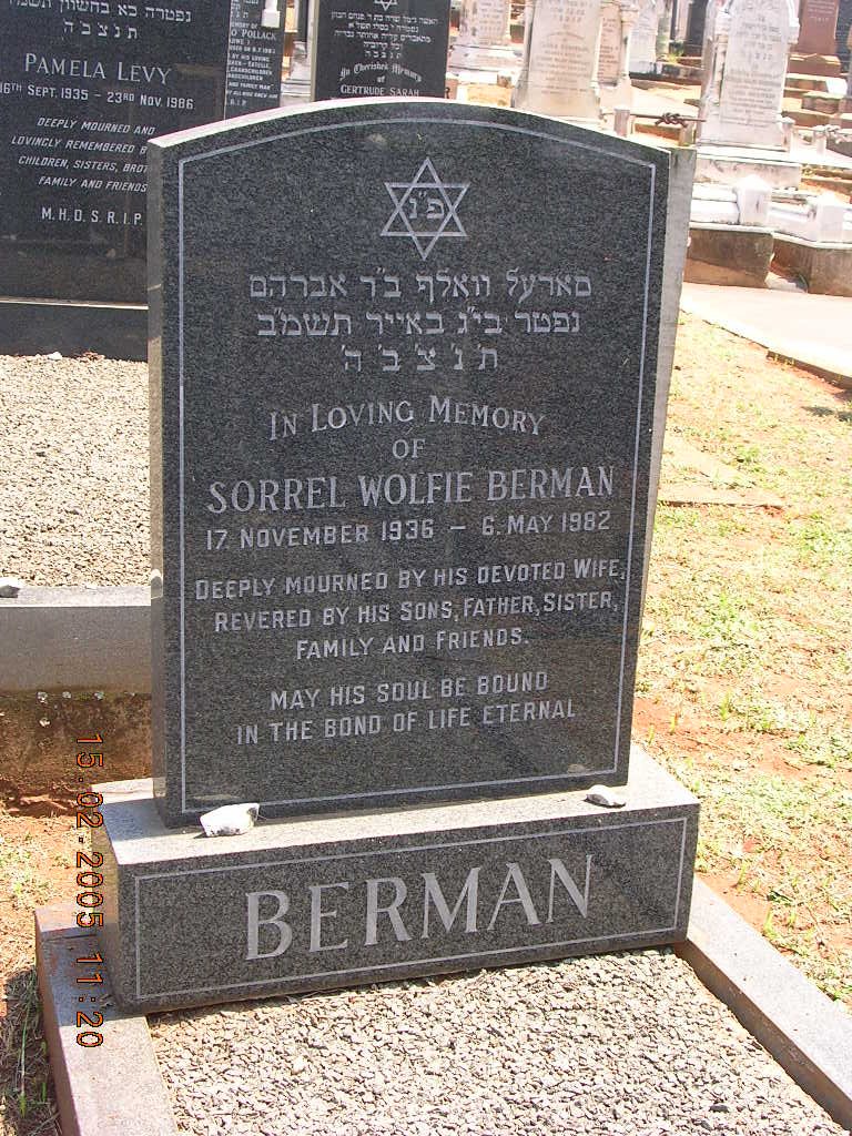 BERMAN Sorrel Wolfie 1936-1982