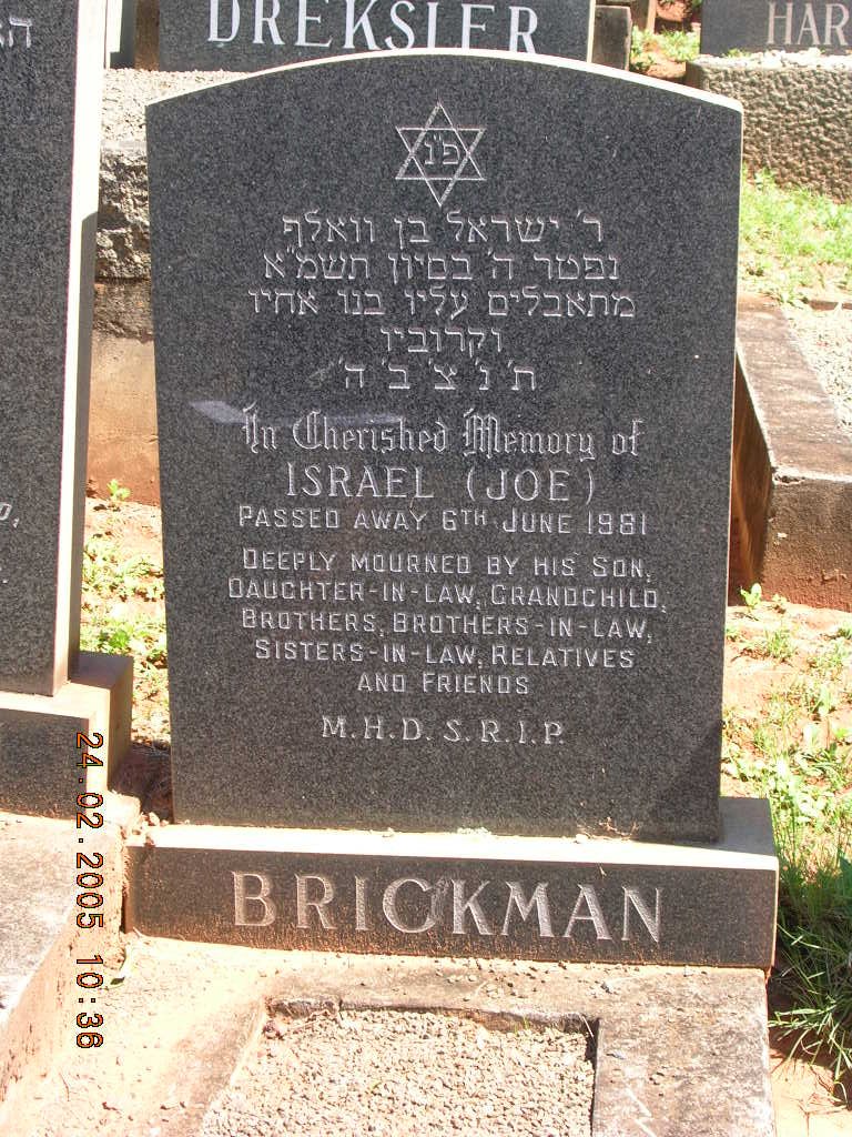 BRICKMAN Israel -1981