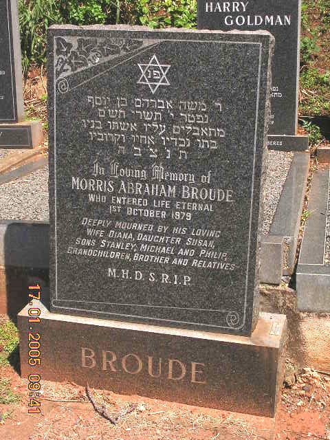 BROUDE Morris Abraham -1979
