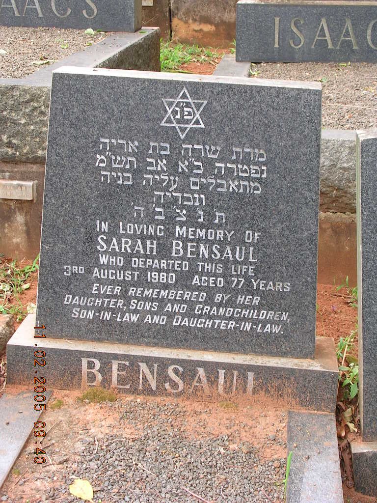 BENSAUL Sarah -1980