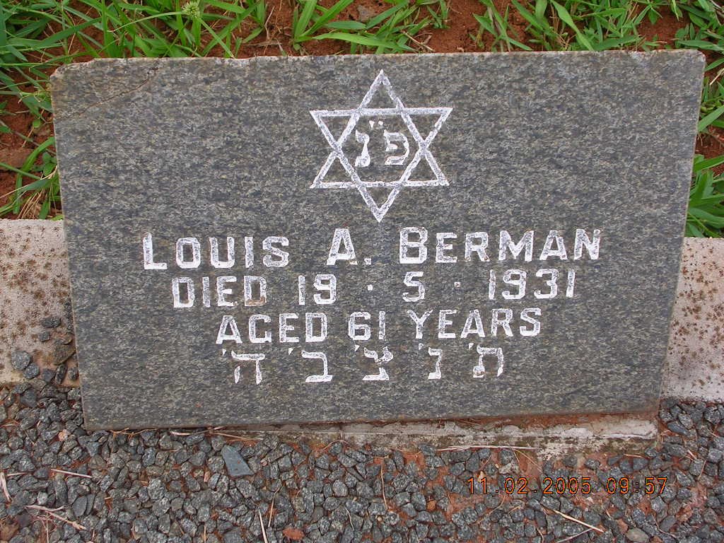BERMAN Louis A. -1931