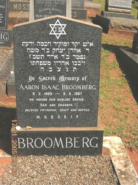 BROOMBERG Aaron Isaac 1905-1967