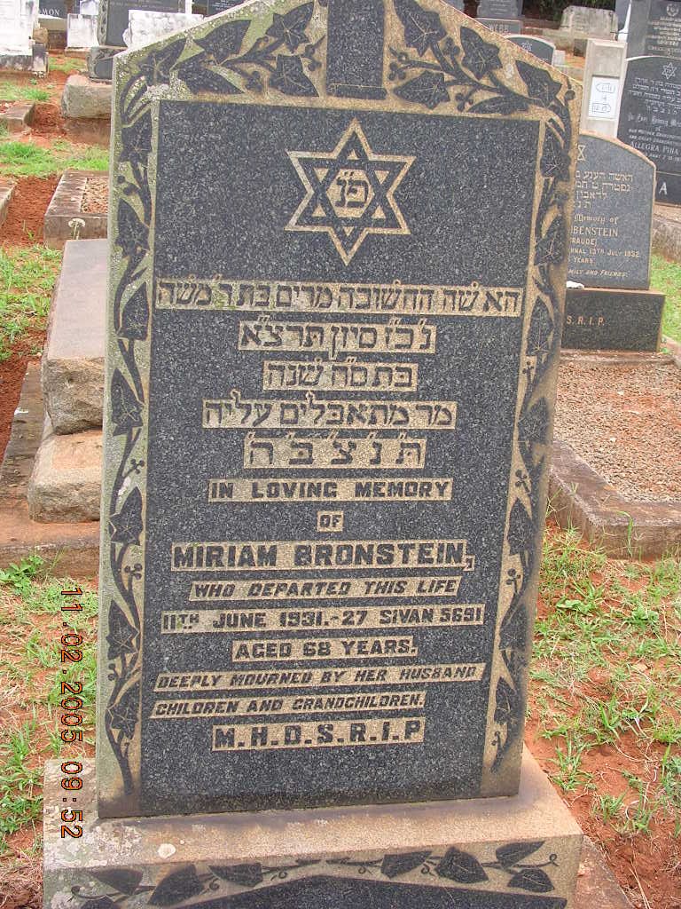 BRONSTEIN Miriam -1931