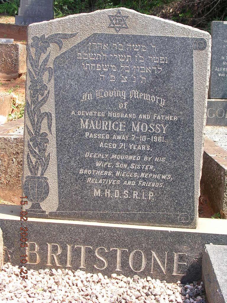 BRITSTONE Maurice Mossy -1961