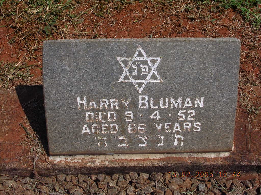 BLUMAN Harry -1952