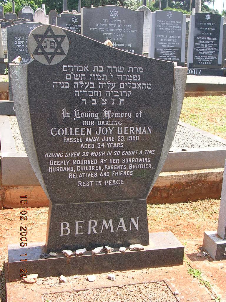 BERMAN Colleen Joy -1980