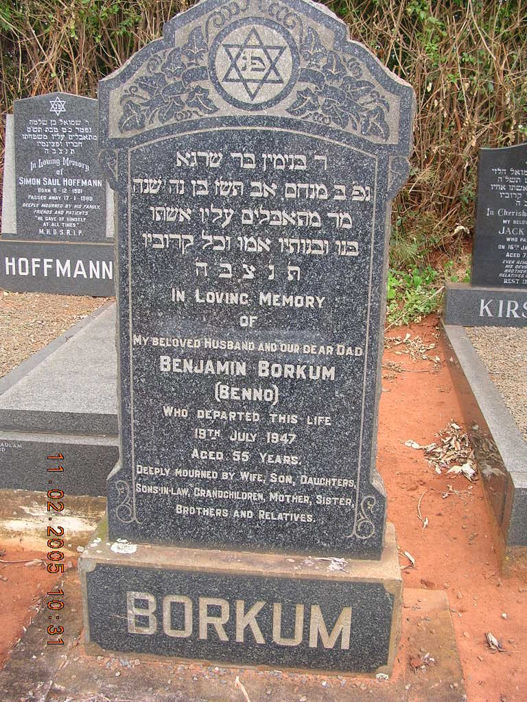 BORKUM Benjamin -1947