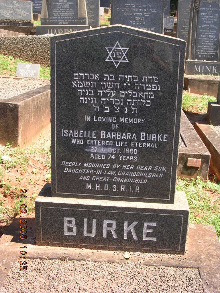 BURKE Isabelle Barbara -1980