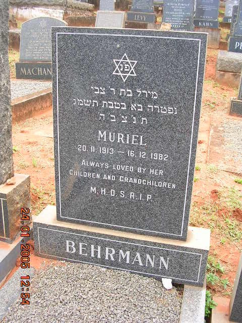 BEHRMANN Muriel 1913-1982