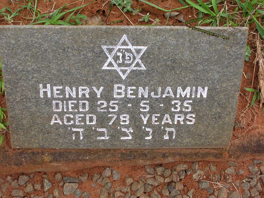 BENJAMIN Henry -1935