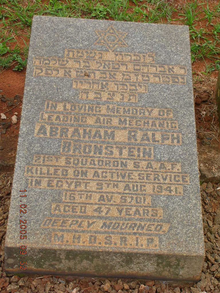 BRONSTEIN Abraham Ralph -1941