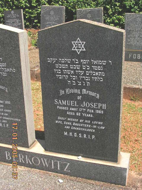 BERKOWITZ Samuel Joseph -1969