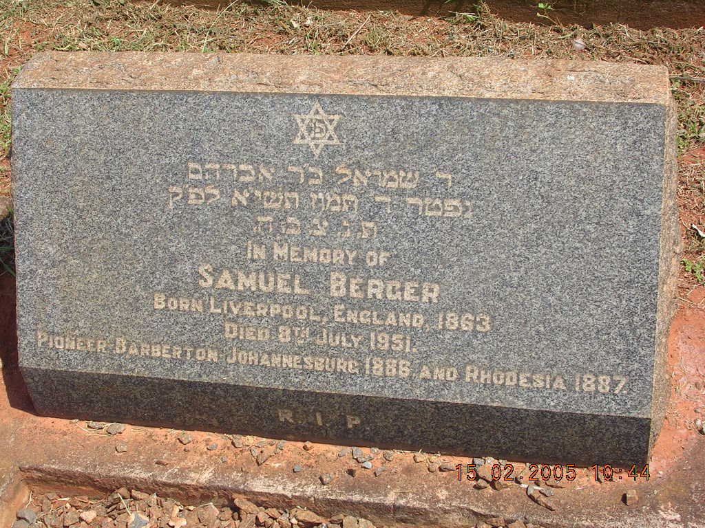 BERGER Samuel 1863-1951