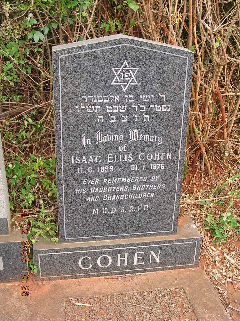 COHEN Isaac Ellis 1899-1976