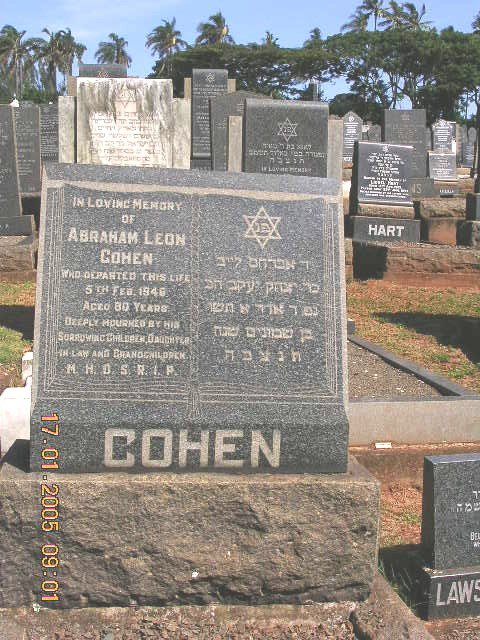 COHEN Abraham Leon -1946