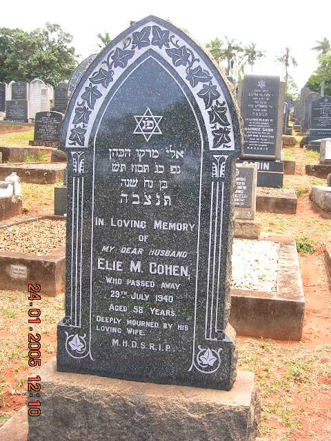 COHEN Elie M. -1940