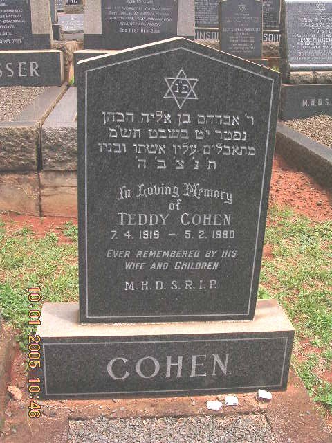 COHEN Teddy 1919-1980