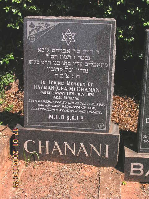 CHANANI Hayman -1970