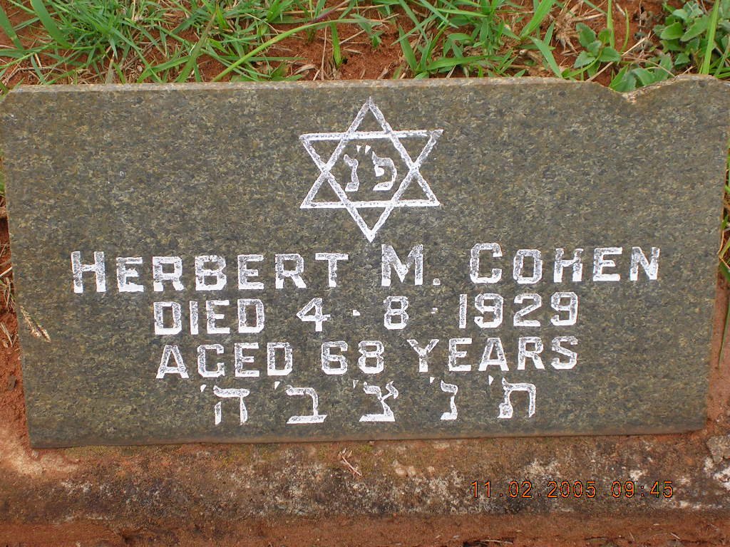 COHEN Herbert M. -1929