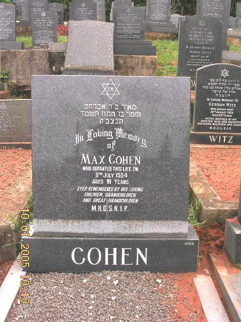 COHEN Max -1984