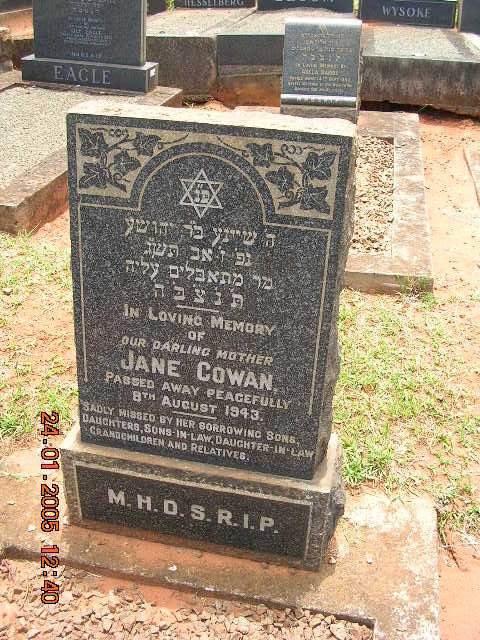 COWAN Jane -1943