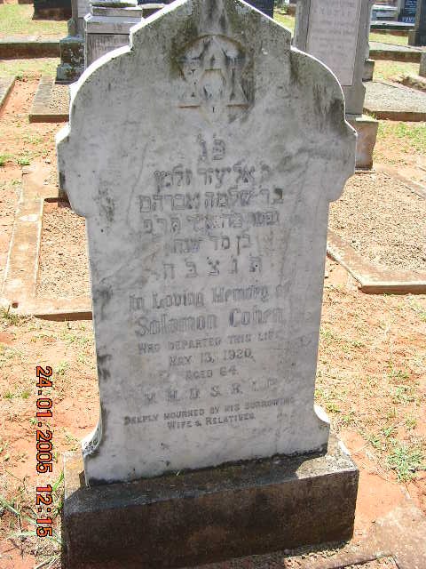 COHEN Solomon -1920