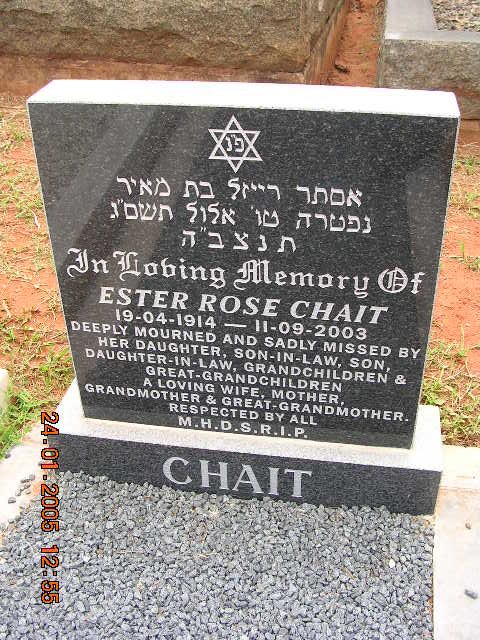 CHAIT Ester Rose 1914-2003