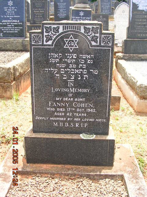 COHEN Fanny -1942