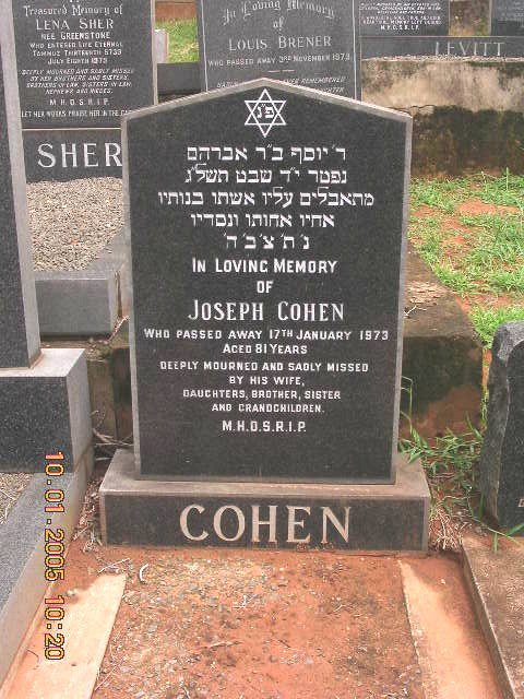COHEN Joseph -1973
