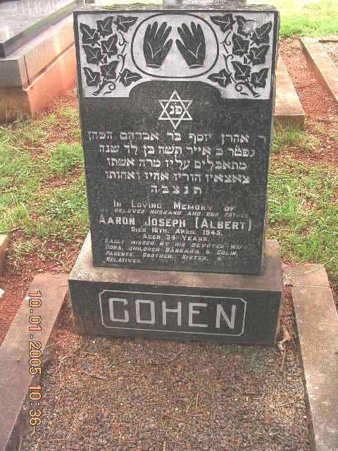 COHEN Aaron Joseph -1945