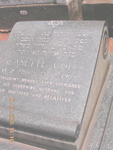COLL Jeanette 1910-1984