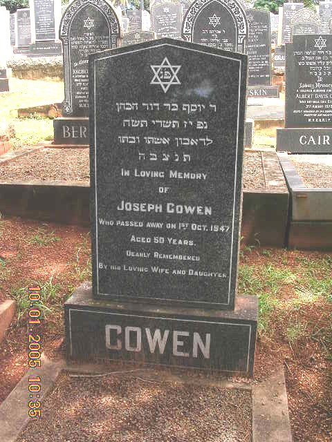 COWEN Joseph -1947